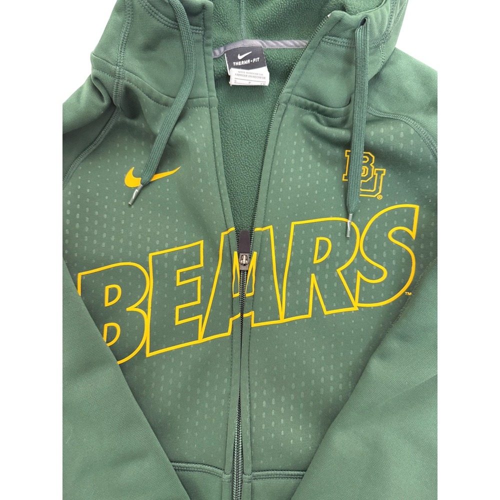 Nike Baylor Bears‎ Therma-FIT Full Zip Jacket Adult Large Slim Fit